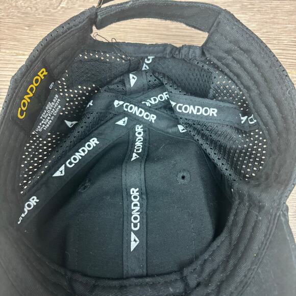 Condor Tactical Mesh Strapback Hat Cap Black Adjustable TCM-002 Hunting Hiking - Picture 13 of 16